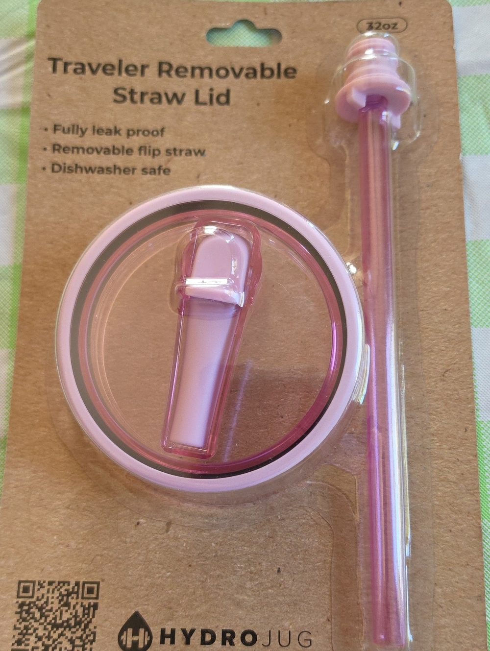 HYDROJUG 32 oz Traveler Removable Straw Lid - Sweet Pea